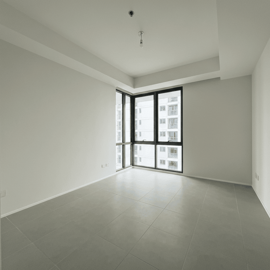 Original condo master bedroom before redesign