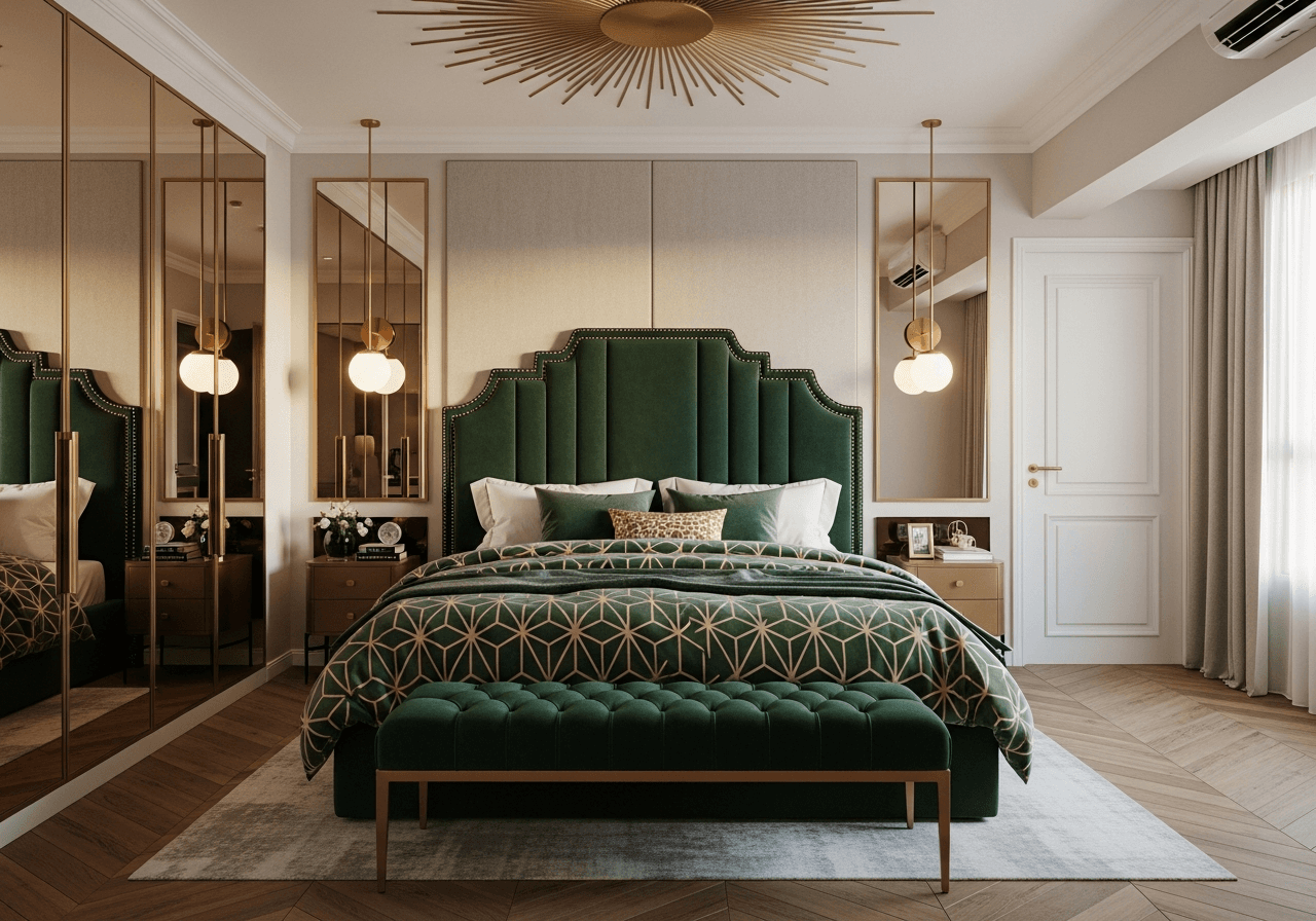 Art Deco Singapore Master Bedroom