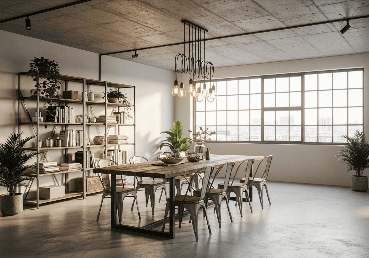 Industrial Loft Dining Room