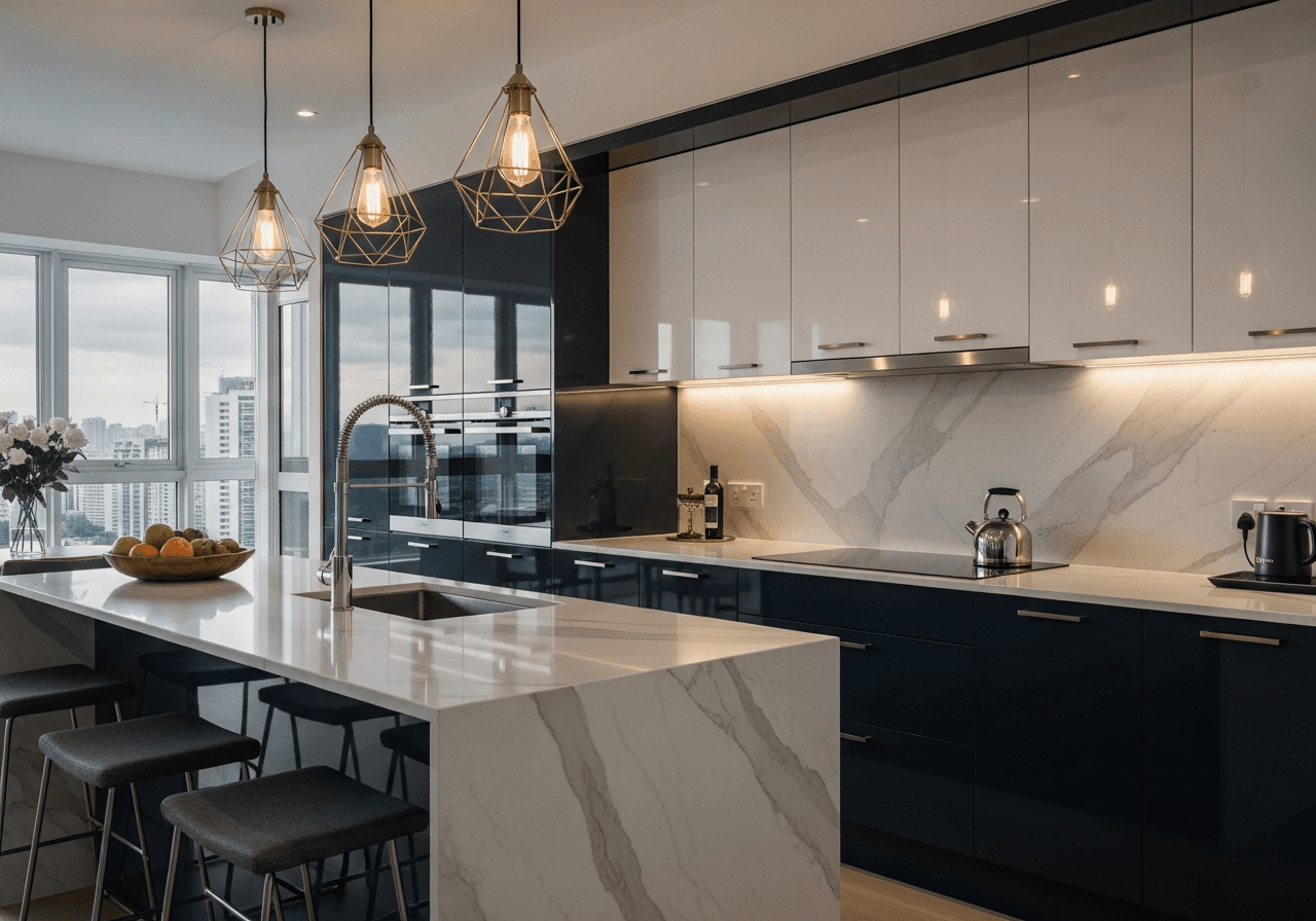Modern Contemporary Kitchen design Singapore — AI generated