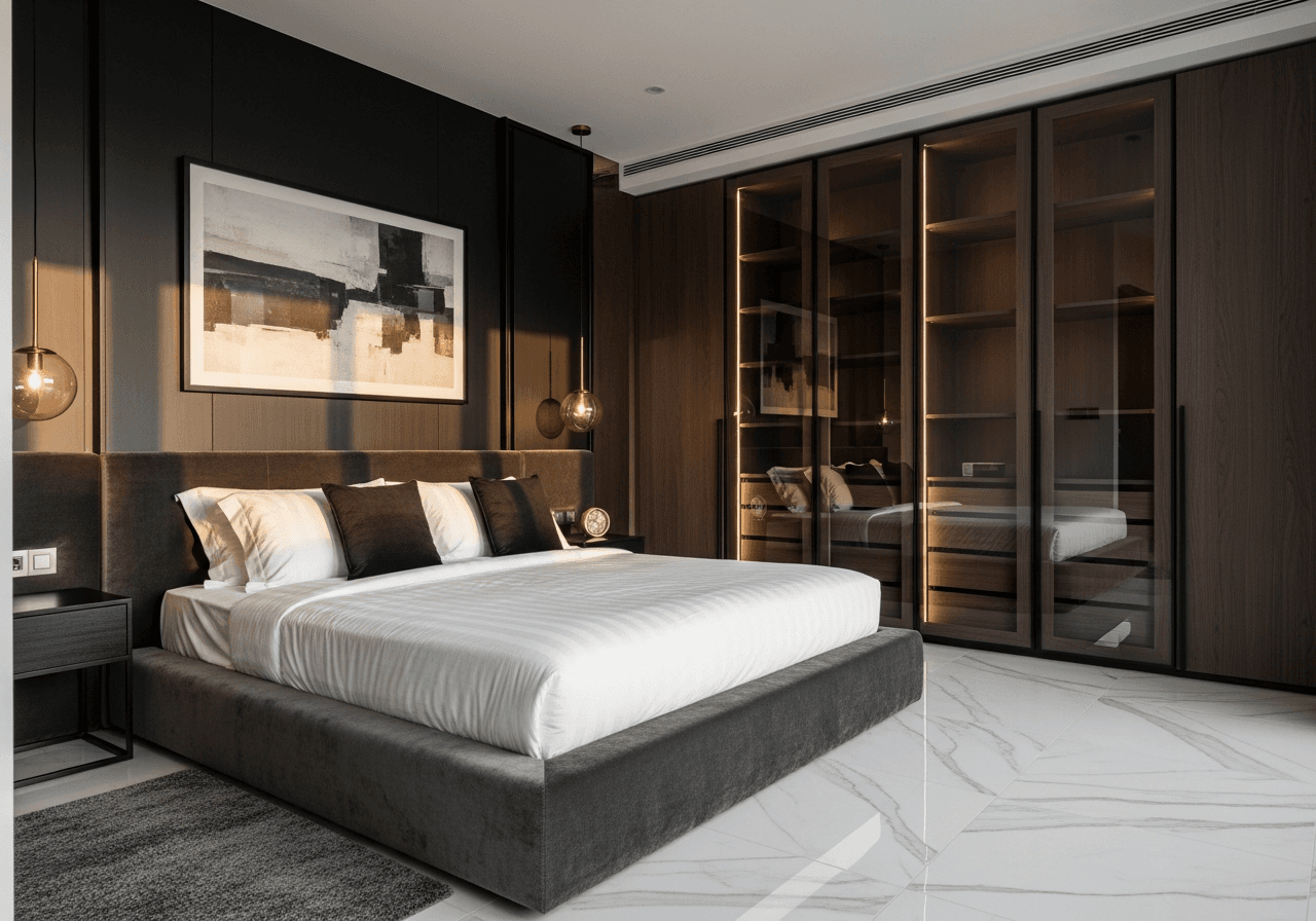 Modern Contemporary Master Bedroom design Singapore — AI generated