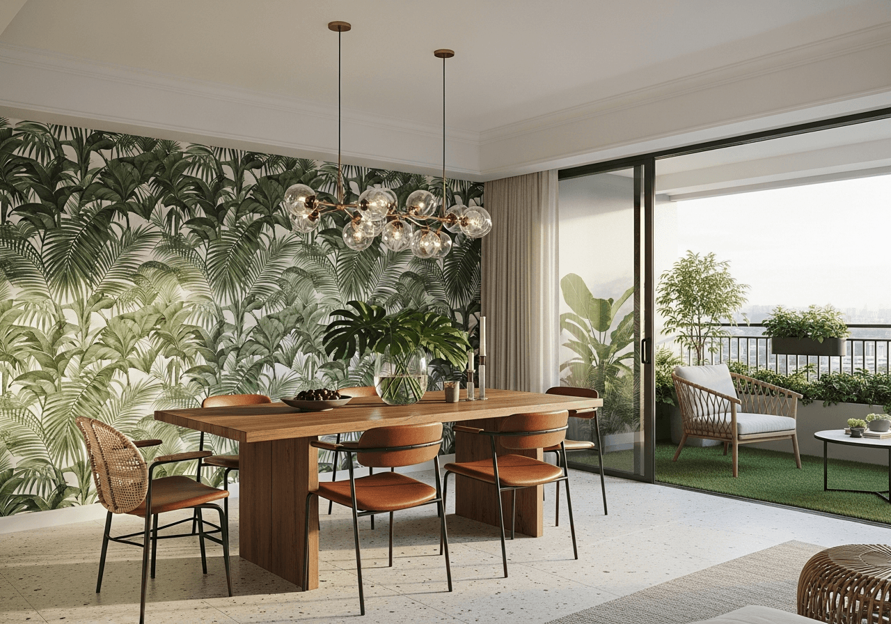 Tropical Modern Dining Room