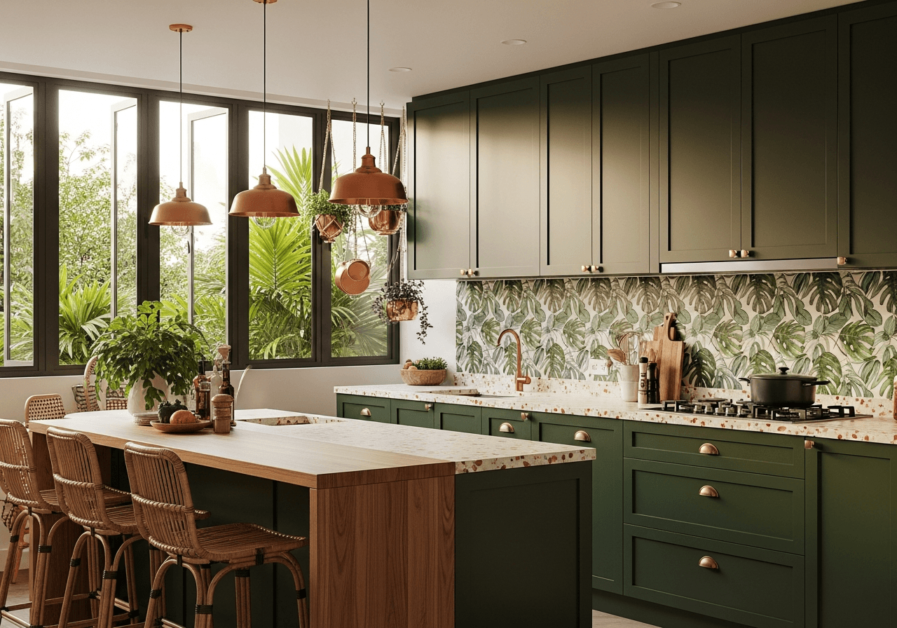 Tropical Modern Kitchen design Singapore