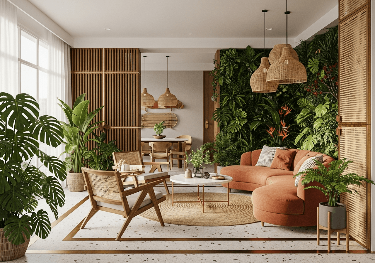 Tropical Modern Living Room